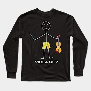 Funny Mens Viola Guy Long Sleeve T-Shirt